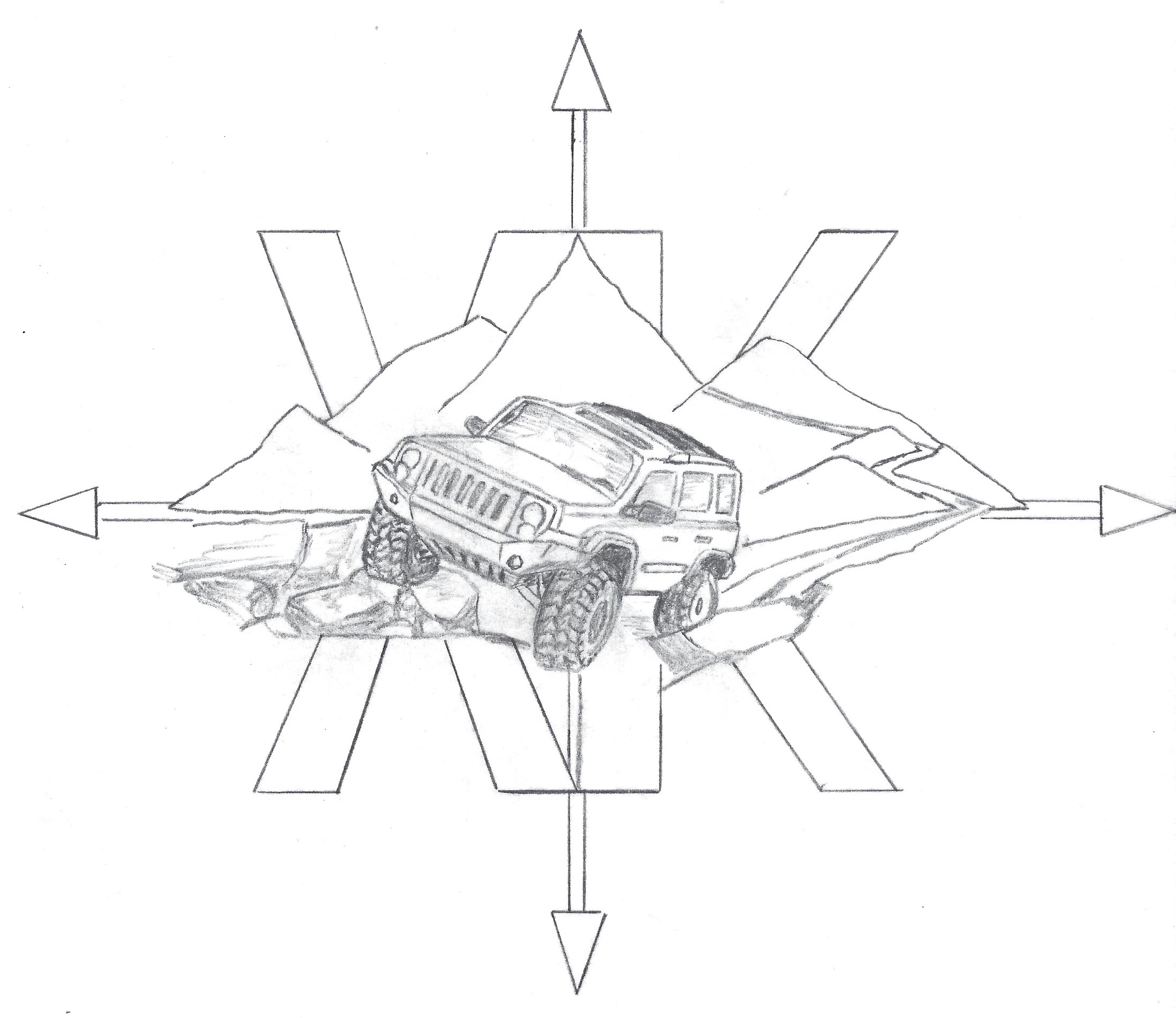 Commander Nation 2021 drawing of Jeep Commander Nation forum logo