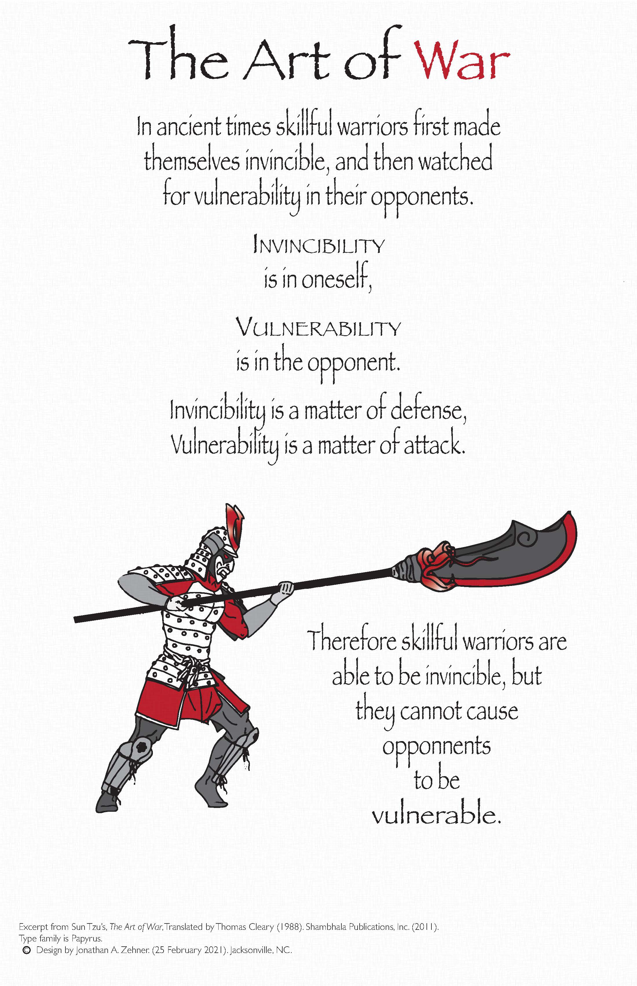 Ancient Warrior Graphic design of Sun Tzu's: The Art of War quote