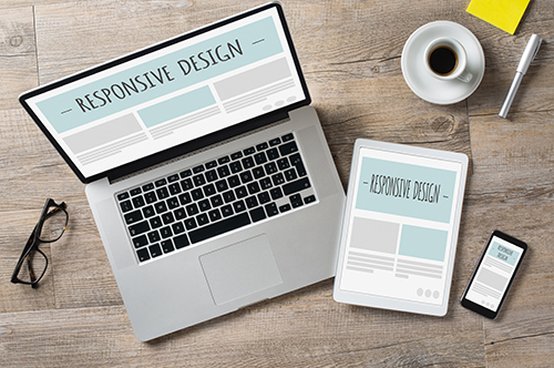 image of various electronic devices to show responsive web design